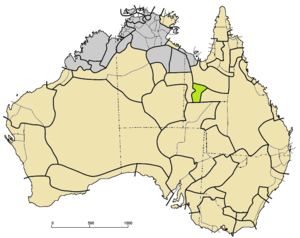 Карта распространения австралийских языков калкатунги